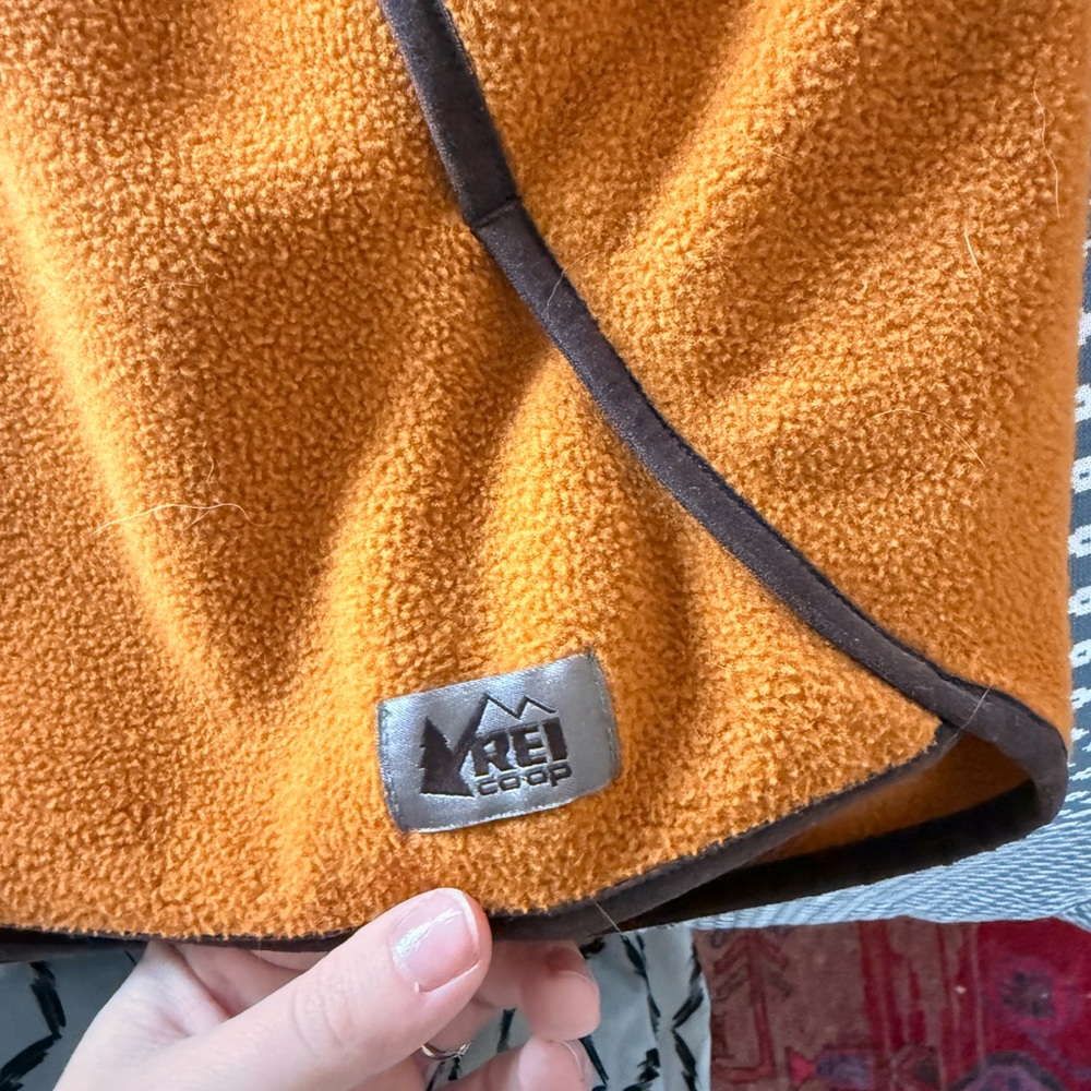 REI Orange Fleece Ski Layer